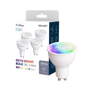 حزمة لمبة LED GU10 ذكية مكونة من 4 قطع | قابلة للتعتيم | 4.8 واط | Yeelight
