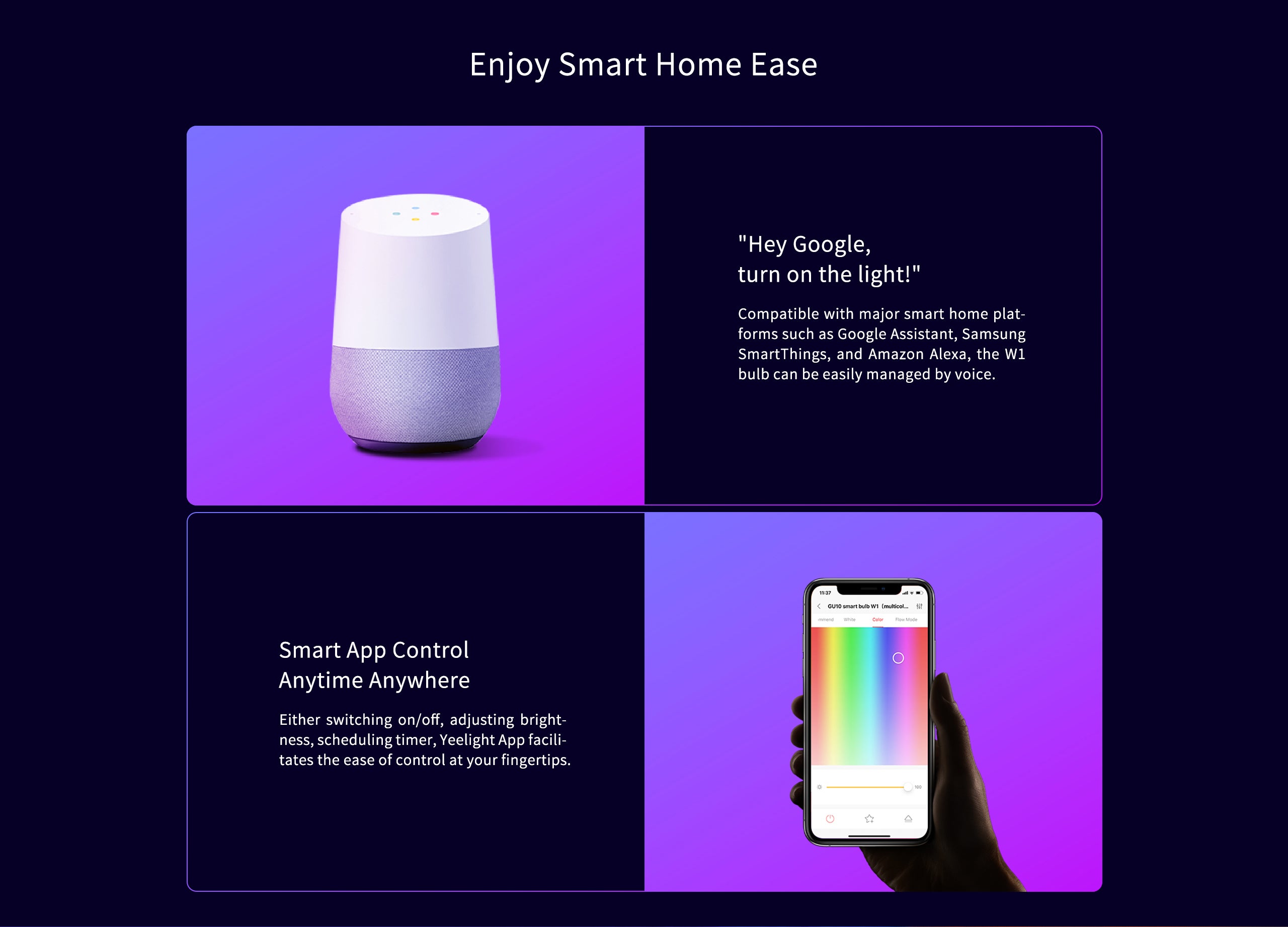 HOT Xiaomi Yeelight Xiaomi Lamp Google Home Philips Xiaomi
